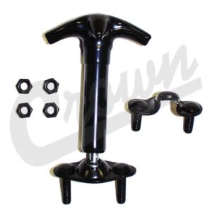 Hood Catch Kit (Black-Rubber Coated)